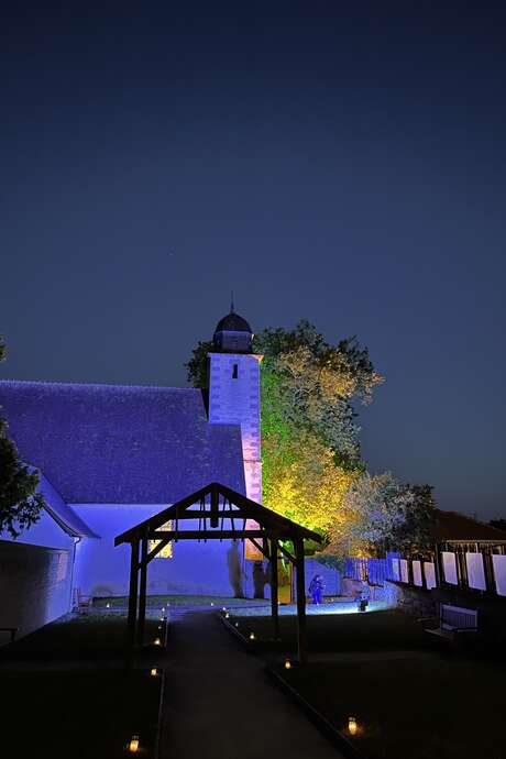 Lumières à l'église Saint Roch de Courteille