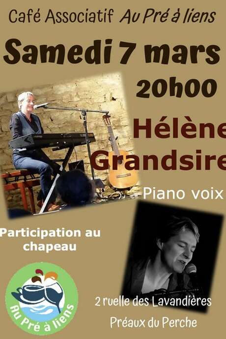 Hélène Grandsire au café associatif "Au Pré à liens"