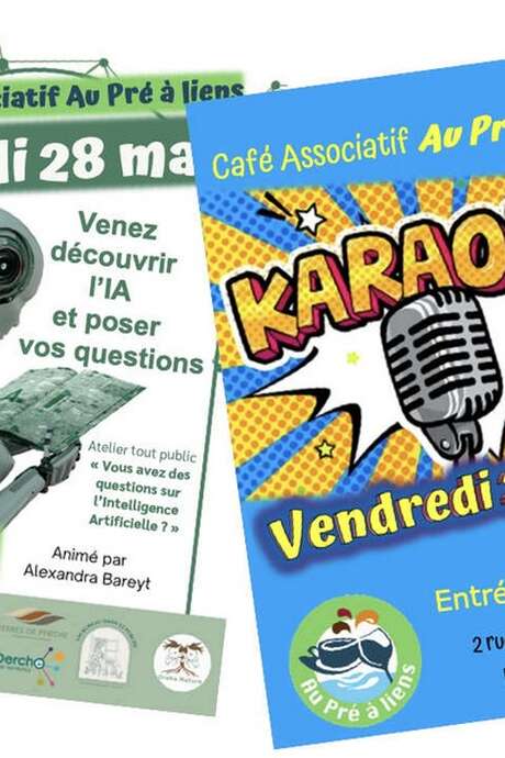 Atelier IA au café associatif "Au Pré à liens"