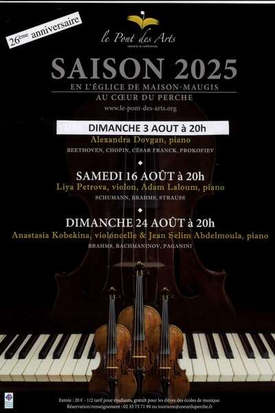 Concert de Liya Petrova & Adam Laloum - Saison musicale du Pont des Arts