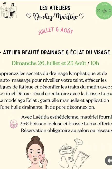 Atelier beauté drainage & éclat du visage