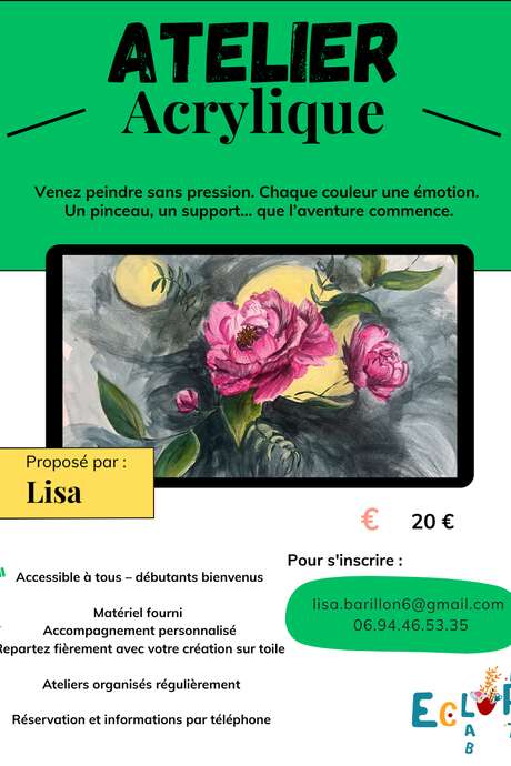 Atelier acrylique - Association ArtLab Eclore