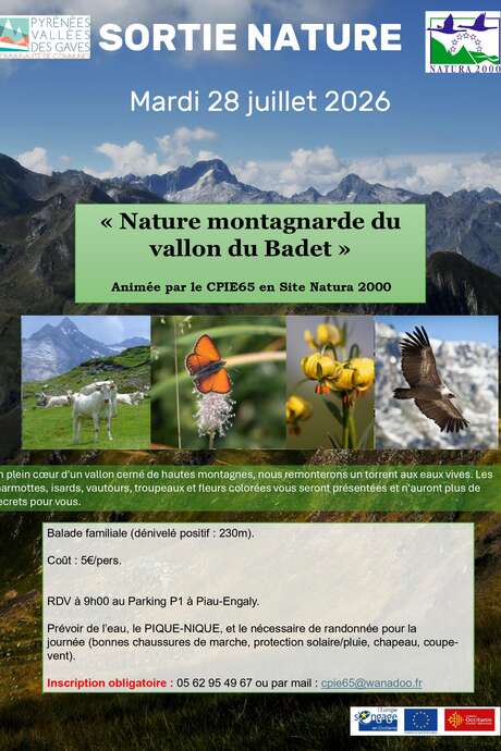 Sortie Nature avec CPIE 65 en Site Natura 2000 - Nature montagnarde du vallon du Badet