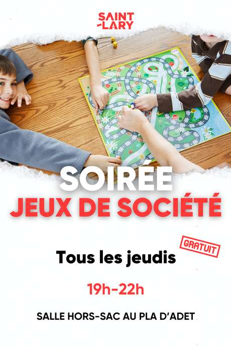 Soirée jeux de société au Pla d'Adet