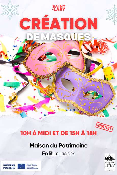 Atelier fabrication de masques de carnaval