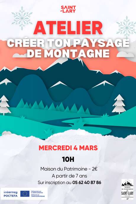 Atelier création d'un paysage de montagne en papier