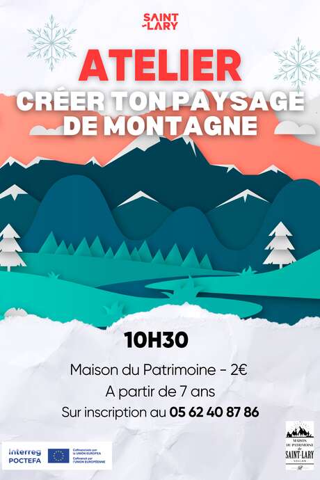 Atelier création d'un paysage de montagne en papier