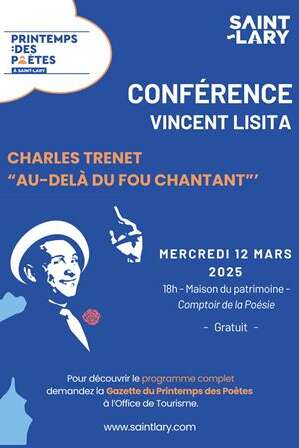 Printemps des Poètes - Conférence Vincent Lisita