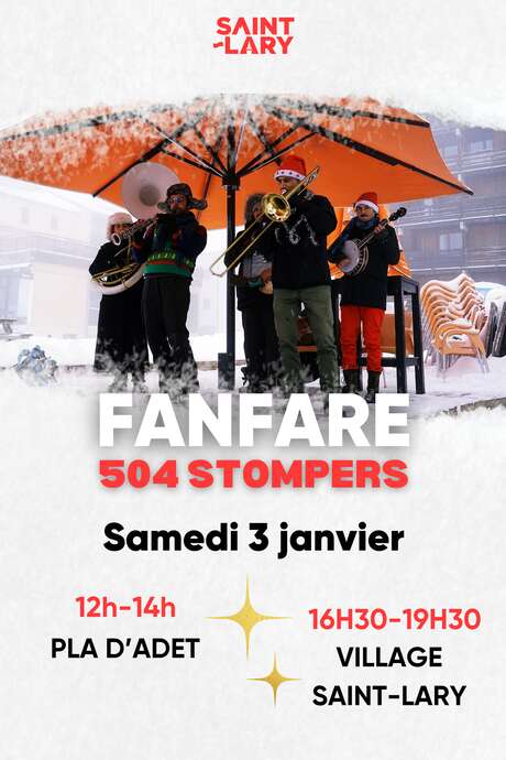 Fanfare à la neige avec le groupe "504 Stompers"