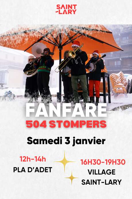 Fanfare à la neige avec le groupe "504 Stompers"