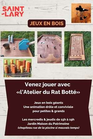 Jeux en bois géants avec L'atelier du Rat Botté