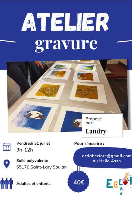 Atelier gravure- Association ArtLab Eclore