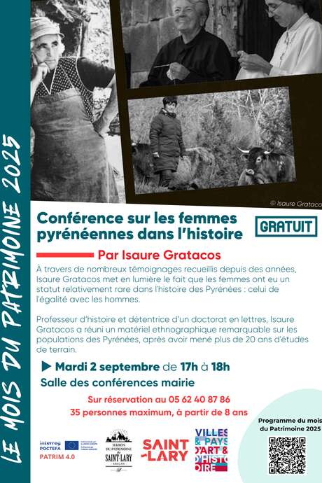 Conférence sur les femmes pyrénéennes dans l’histoire par Isaure Gratacos