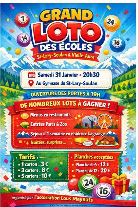 Loto Lous Maynats, l'amicale des parents d'élèves du RPI