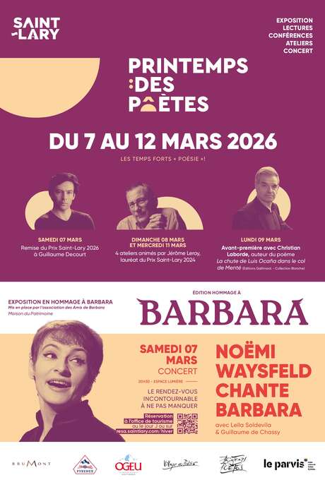 Printemps des Poètes - Hommage à Barbara
