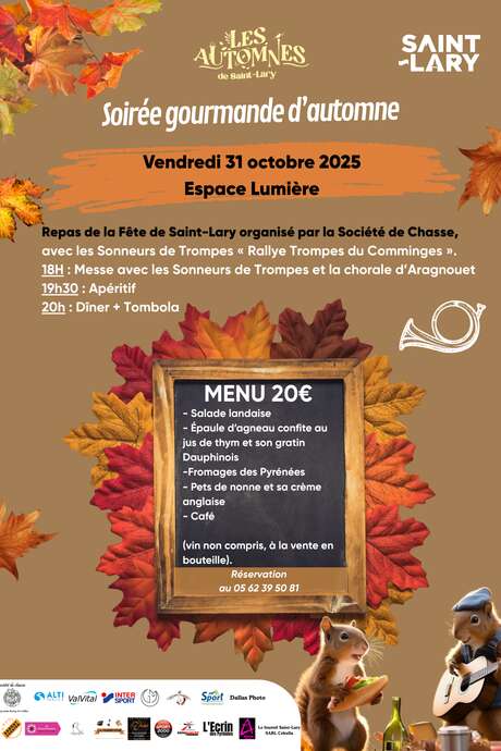 Soirée gourmande d'automne