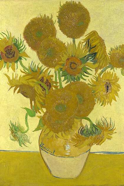 Atelier d'arts-plastiques adultes-Van Gogh les tournesols