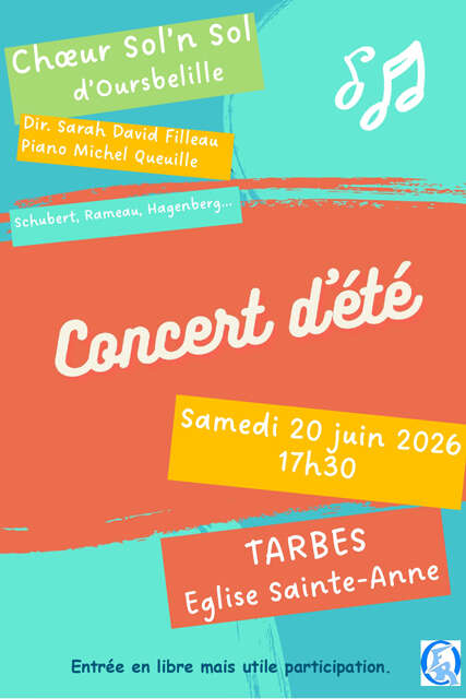 Concert d'été du Choeur Sol'n Sol