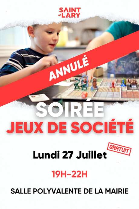 Soirée jeux de société - Annulée