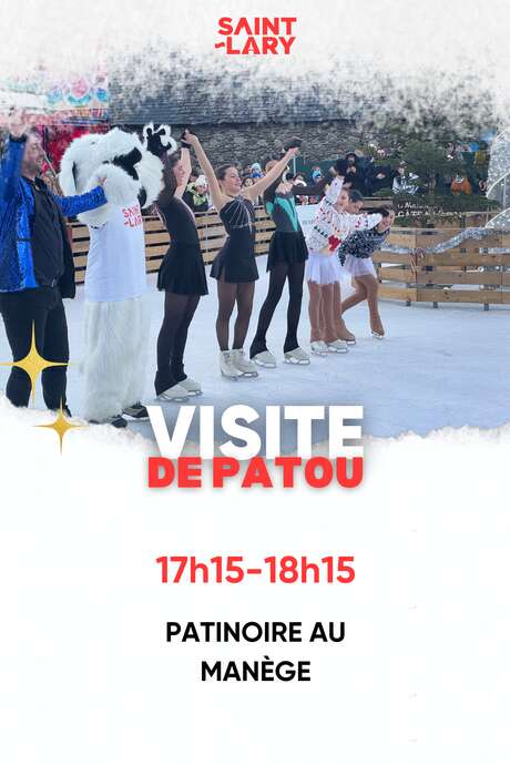 Visite de la Mascotte Patou à la Patinoire et rues du village