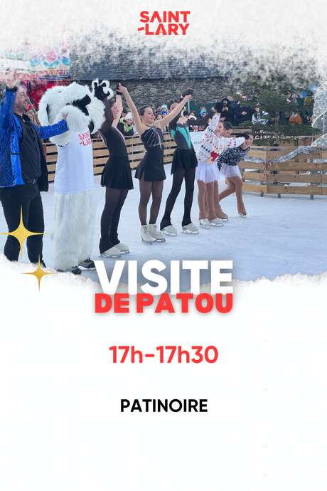 Visite de la Mascotte Patou à la Patinoire