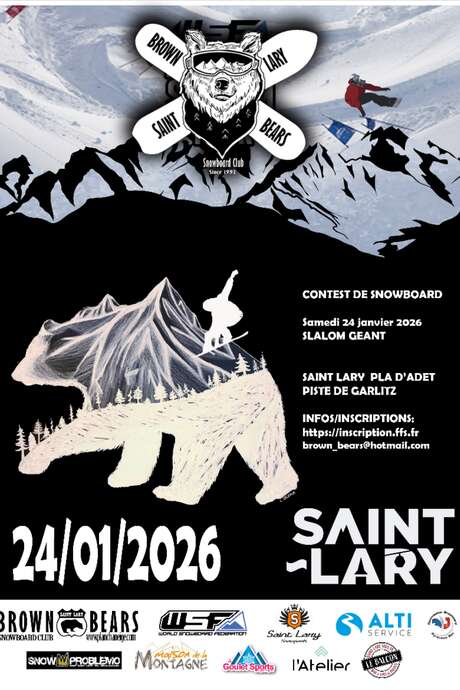 Contest de snowboard  - Slalom géant
