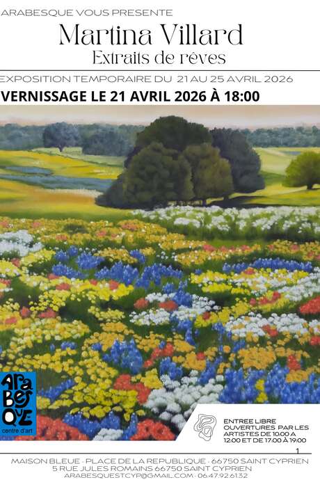 EXPOSITION "EXTRAITS DE RÊVES" - MARTINA VILLARD CHEZ ARABESQUE