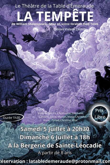 PIÈCE DE THÉÂTRE "LA TEMPÊTE"