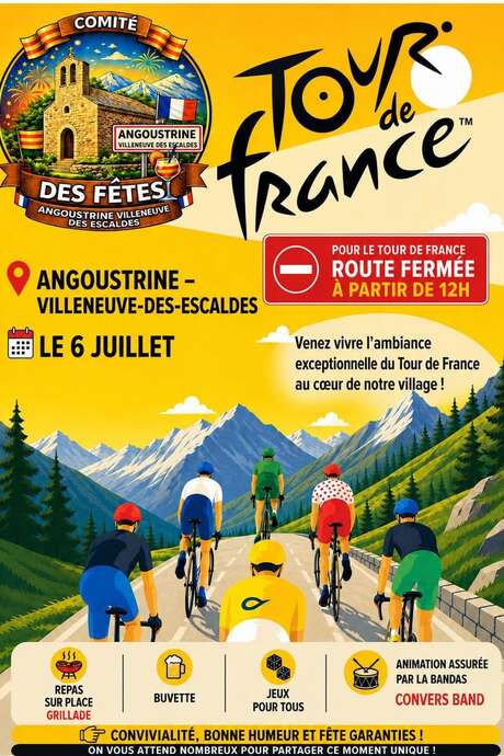 PASSAGE DU TOUR DE FRANCE - ANGOUSTRINE