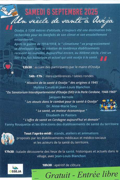 UN SIÈCLE DE SANTÉ À OSSÉJA