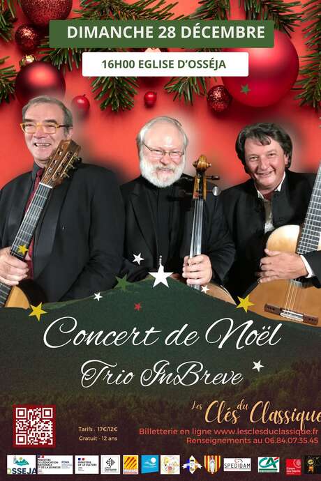 CONCERT DE NOEL - TRIO INBREVE - OSSEJA
