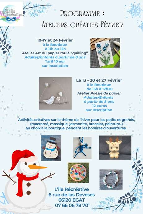 ATELIER QUILLING - ART DU PAPIER ROULÉ - EGAT