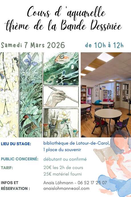 COURS D'AQUARELLE THÈME BD