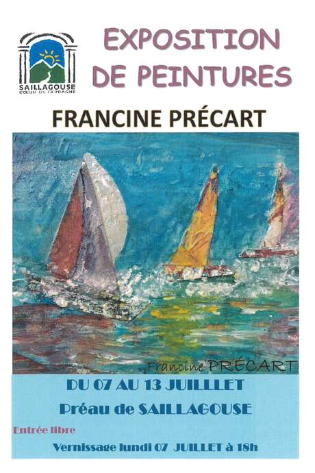 EXPOSITION DE PEINTURE FRANCINE PRÉCART - SAILLAGOUSE