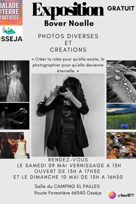 EXPOSITION BOVER NOELLE - PHOTOS DIVERSES ET CRÉATIONS - OSSÉJA
