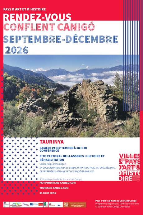 RENDEZ-VOUS DU PAYS D'ART ET D'HISTOIRE CONFÉRENCE- LE SITE PASTRORAL DE LLASSERES