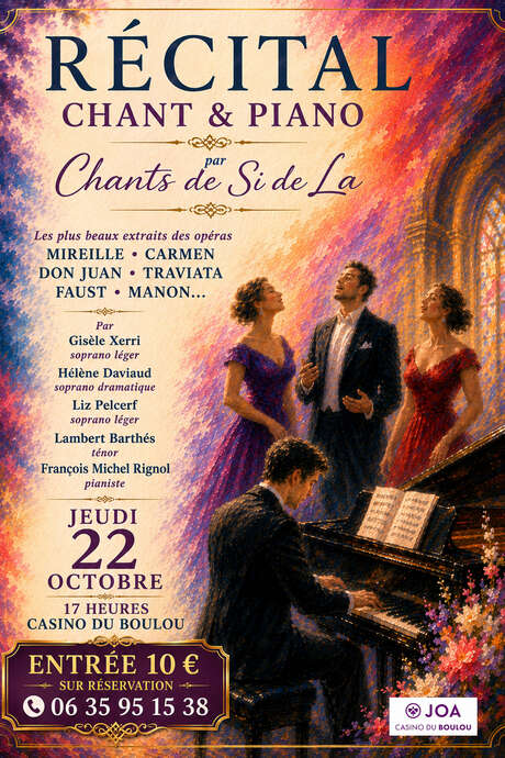 RÉCITAL CHANTS ET PIANO PAR CHANTS DE SI DE LA
