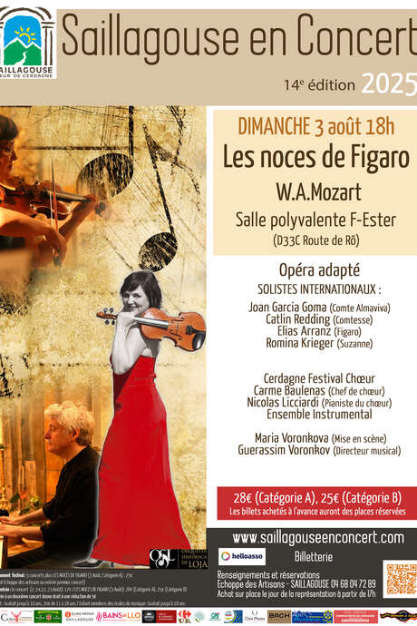SAILLAGOUSE EN CONCERT - LES NOCES DE FIGARO - W.A MOZART
