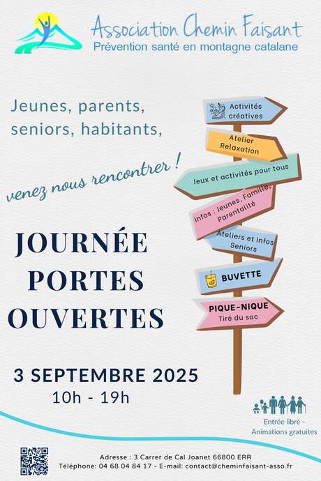 JOURNÉES PORTES OUVERTES - ASSOCIATION CHEMIN FAISANT