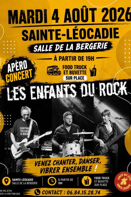APÉRO CONCERT "LES ENFANTS DU ROCK" - SAINTE-LÉOCADIE