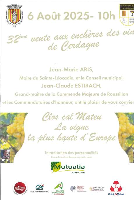 VENTE DU VIN CLOS CAL MATEU