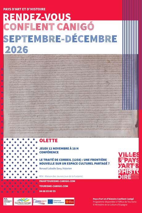 RENDEZ-VOUS DU PAYS D'ART ET D'HISTOIRE CONFÉRENCE - LE TRAITÉ DE CORBEIL (1258)