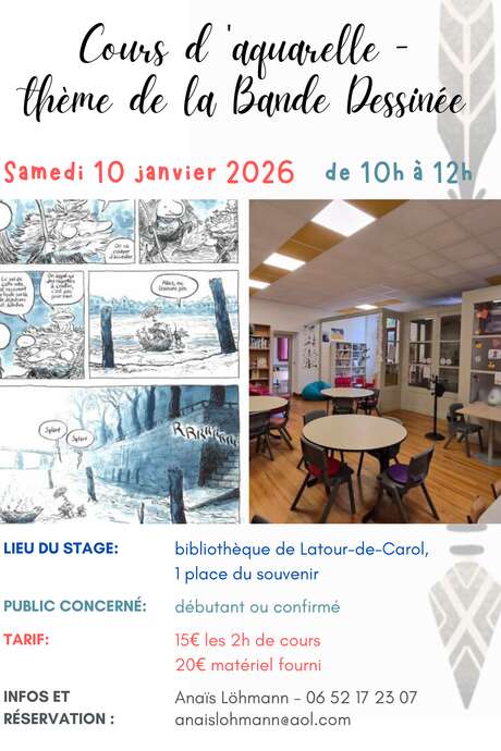 COURS D'AQUARELLE THÈME BD