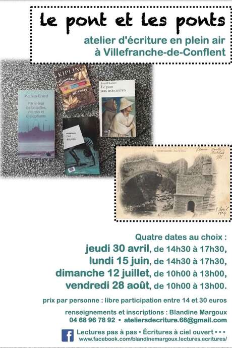 ATELIER D'ÉCRITURE EN PLEIN AIR "LE PONT ET LES PONTS"