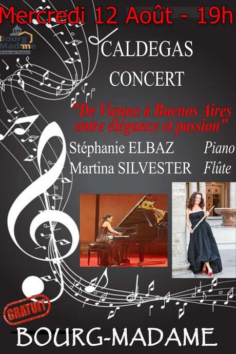 CONCERT PIANO/FLÛTE: "DE VIENNE À BUENOS AIRES ENTRE ÉLÉGANCE ET PASSION" CALDEGAS