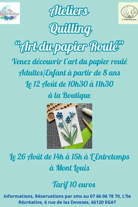 ATELIER QUILLING - ART DU PAPIER ROULÉ - EGAT