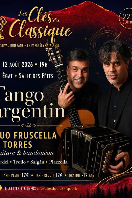 FESTIVAL LES CLES DU CLASSIQUE - TANGO ARGENTIN: DUO FRUSCELLA & TORRES