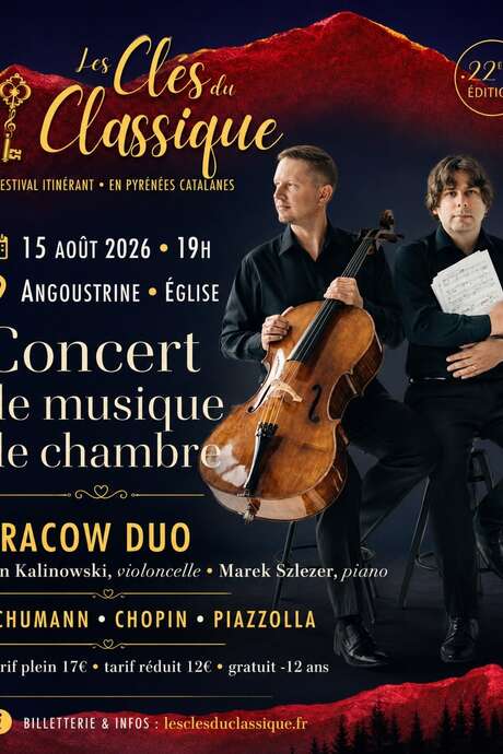FESTIVAL LES CLES DU CLASSIQUE - CONCERT DE MUSIQUE DE CHAMBRE: CRACOW DUO.