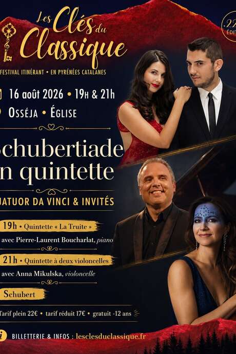 FESTIVAL LES CLES DU CLASSIQUE - SHUBERTIADE EN QUINTETTE: QUATUOR DA VINCI & INVITÉS