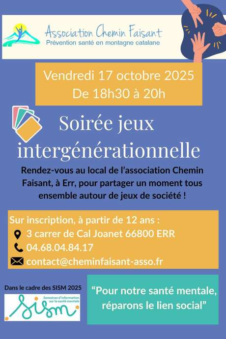 SOIRÉE JEUX INTERGÉNÉRATIONNELLE